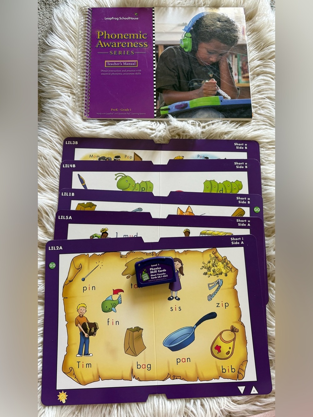 Leapfrog Schoolhouse Phonemic Awareness Leappad Teacher’s Manual Cartridge Set